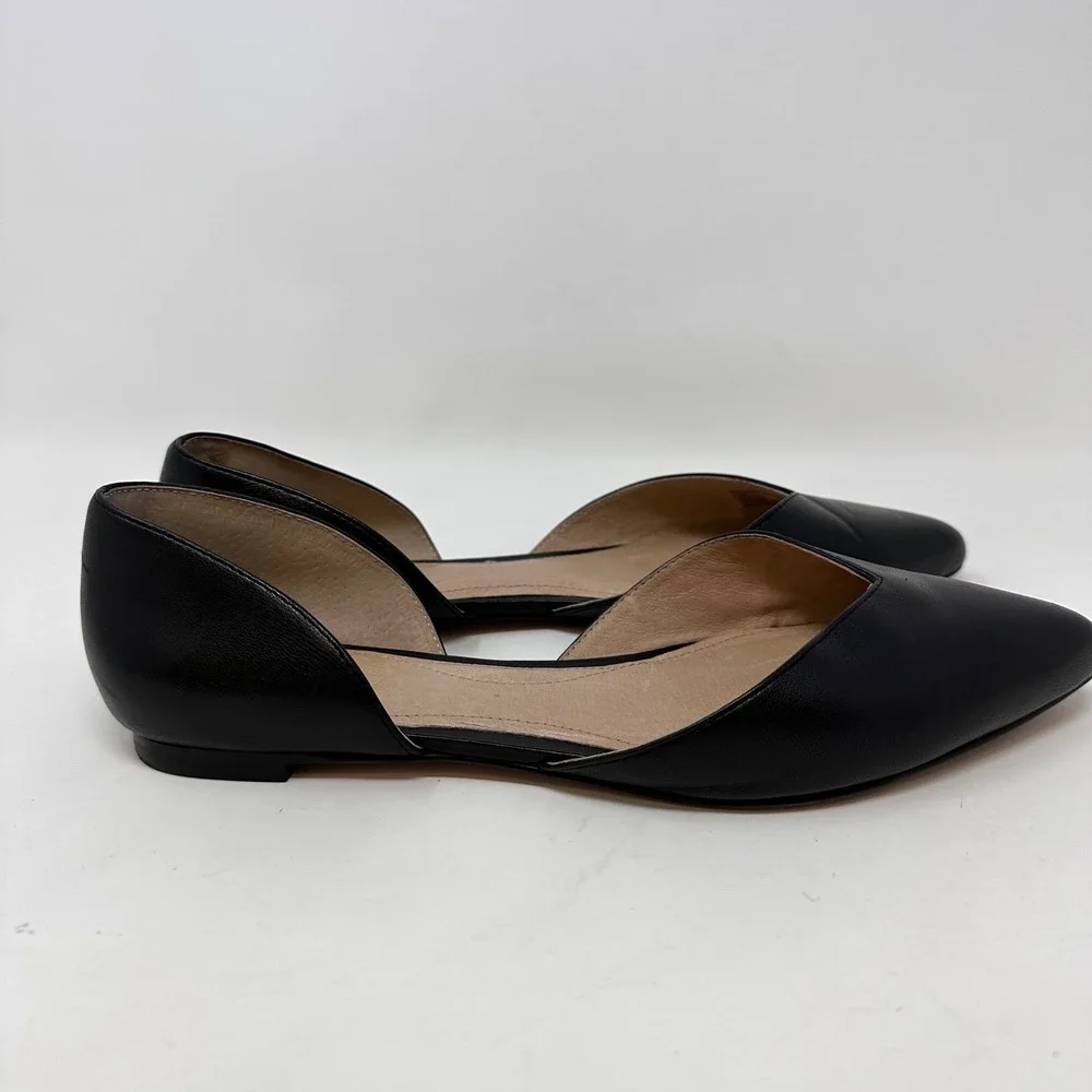 J. Jill Mirabelle Dorsay Flats Leather‎ Black Size 7.5